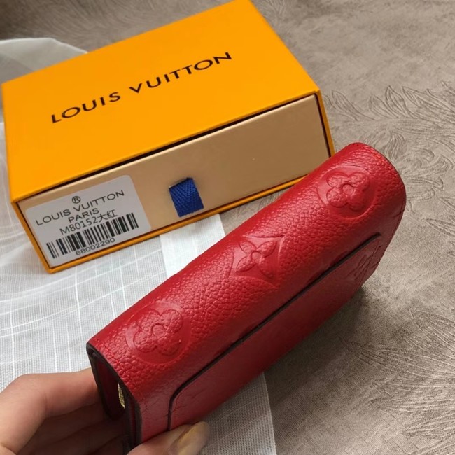 Louis Vuitton Original Monogram Empreinte CLEA WALLET M80152 red
