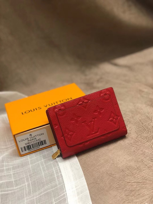 Louis Vuitton Original Monogram Empreinte CLEA WALLET M80152 red