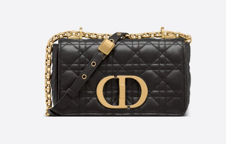 Dior SMALL DIOR CARO BAG Black Soft Cannage Calfskin M9241