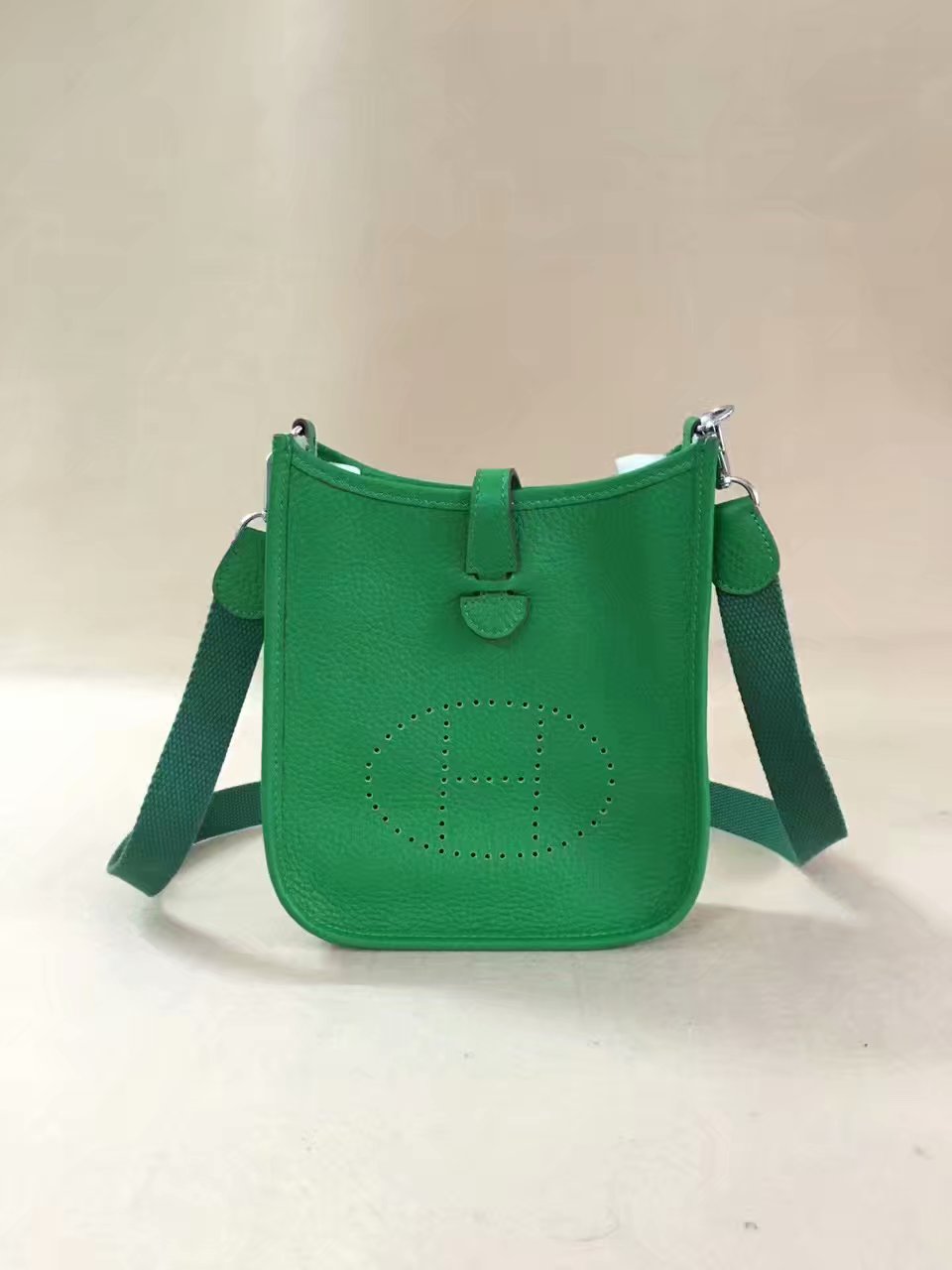 Hermes Evelyne original togo leather mini Shoulder Bag H15698 green