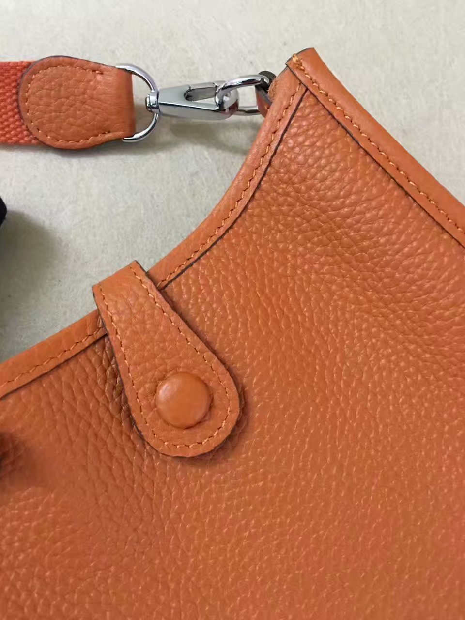 Hermes Evelyne original togo leather mini Shoulder Bag H15698 orange
