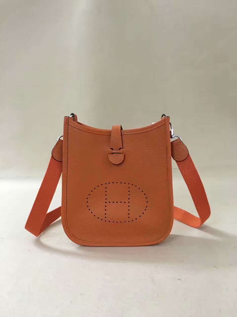 Hermes Evelyne original togo leather mini Shoulder Bag H15698 orange