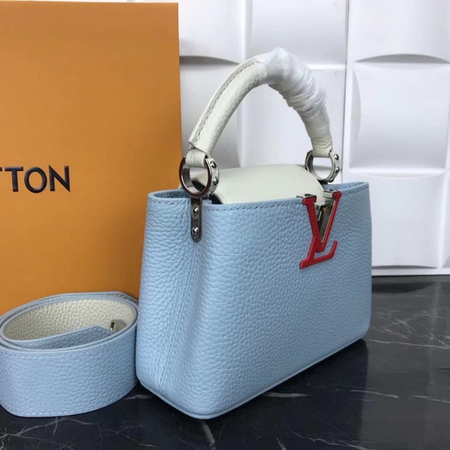 Louis Vuitton CAPUCINES PM M57519 light blue&white