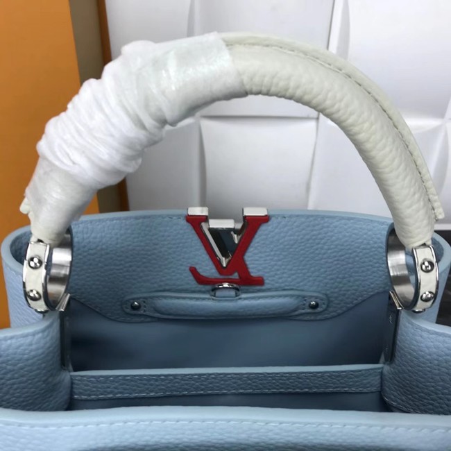 Louis Vuitton CAPUCINES PM M57519 light blue&white