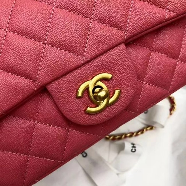 CHANEL mini flap bag with top handle AS2431 rose 