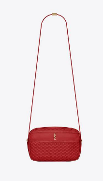 SAINT LAURENT VICTOIRE CAMERA BAG IN QUILTED LAMBSKIN 6489901 red