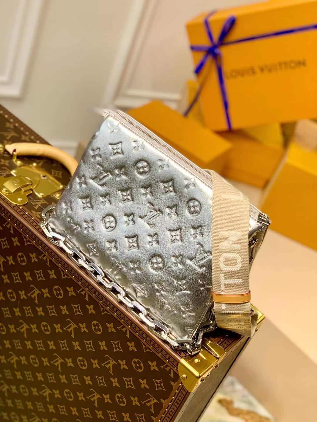 Louis Vuitton COUSSIN PM M57793 silver