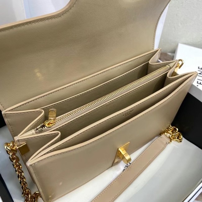 Celine TRIOMPHE SHOULDER BAG IN SHINY CALFSKIN 194023 cream