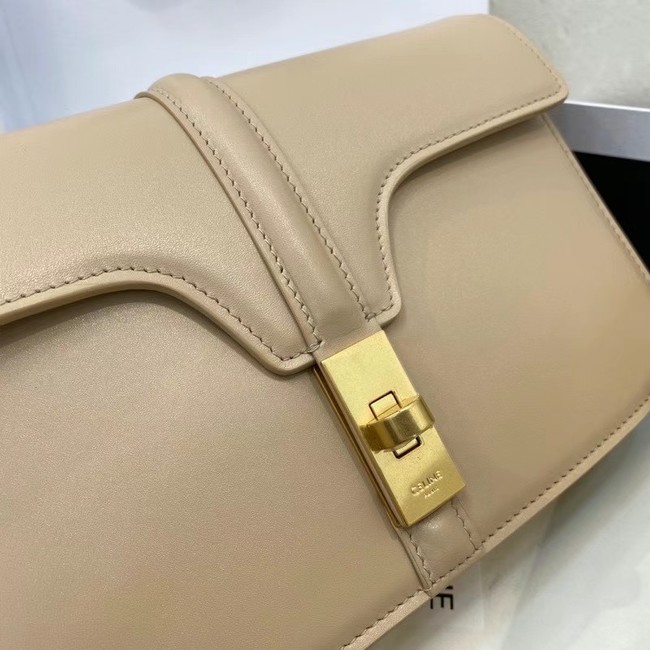 Celine TRIOMPHE SHOULDER BAG IN SHINY CALFSKIN 194023 cream