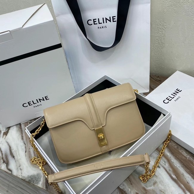 Celine TRIOMPHE SHOULDER BAG IN SHINY CALFSKIN 194023 cream