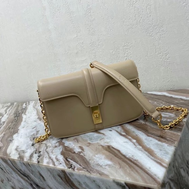 Celine TRIOMPHE SHOULDER BAG IN SHINY CALFSKIN 194023 cream