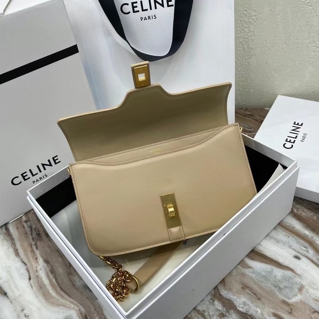 Celine TRIOMPHE SHOULDER BAG IN SHINY CALFSKIN 194023 cream