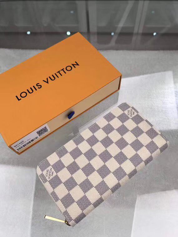 Louis Vuitton Damier Azur Zippy Wallet N41660 Beige