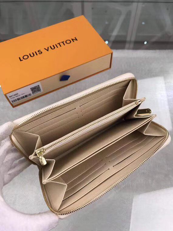 Louis Vuitton Damier Azur Zippy Wallet N41660 Beige