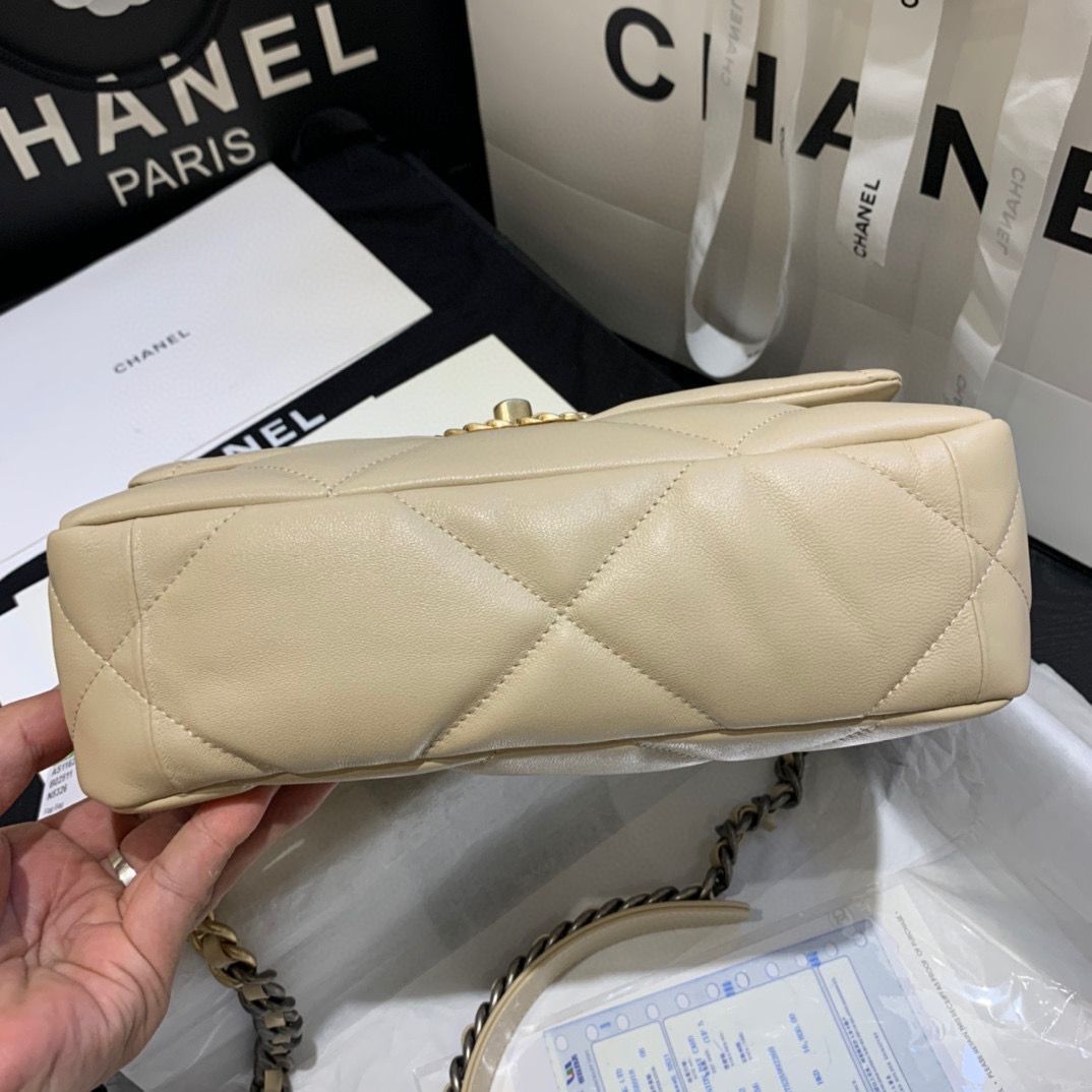 Chanel 19 flap bag AS1160 AS1161 AS1162 Nude