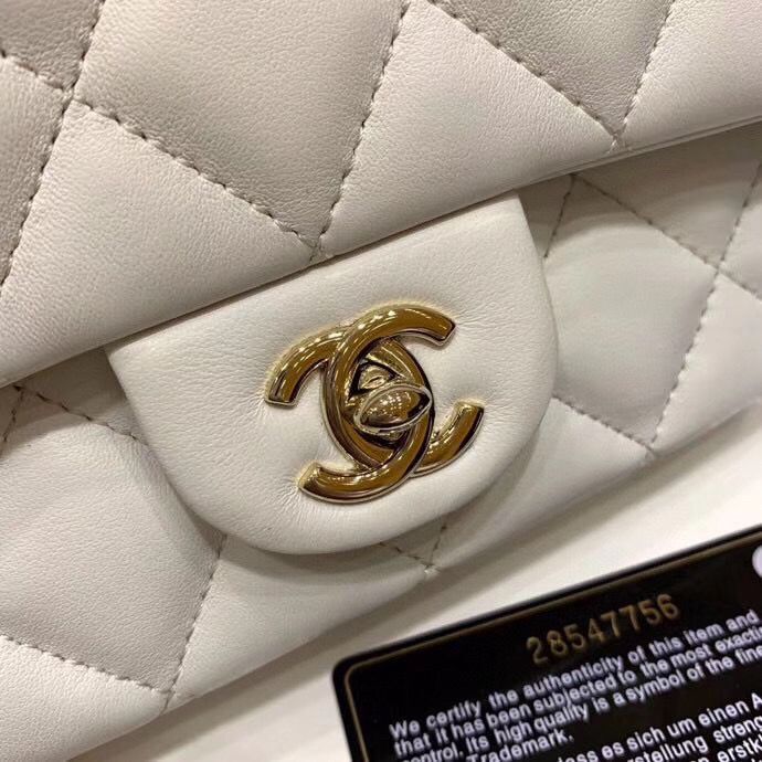 Chanel Flap Original Sheepskin Leather mini pearl cross-body bag cf1116 White