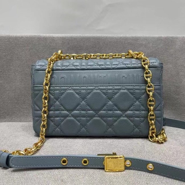 Dior SMALL DIOR CARO BAG Soft Cannage Calfskin M9241 grey