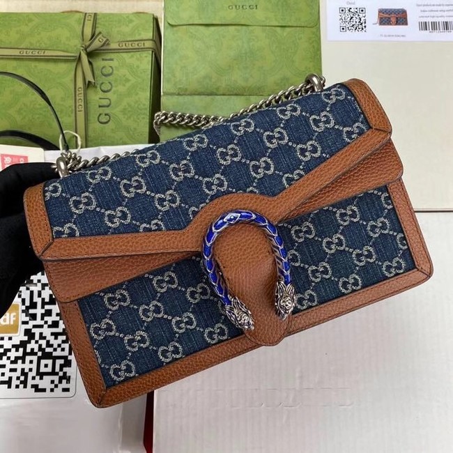 Gucci Dionysus small shoulder bag 400249 Dark blue