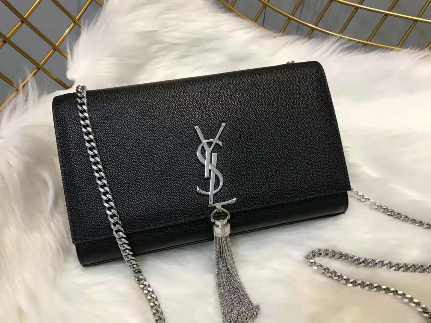 YSL Saint Laurent Medium Kate Tassel Bag 86773 Black