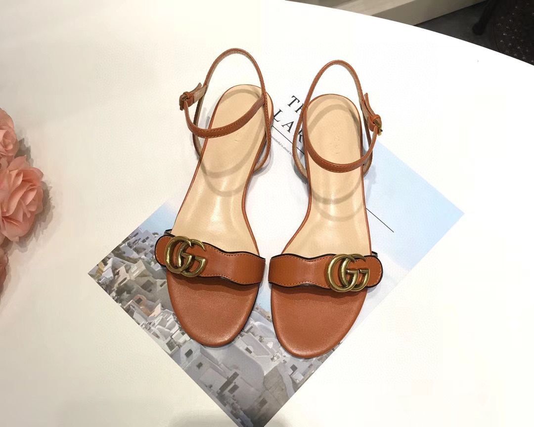Gucci Sandals Shoes 1CM 7CM 10CM Heels GG6326 Brown