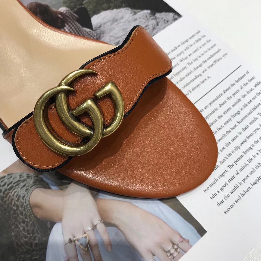 Gucci Sandals Shoes 1CM 7CM 10CM Heels GG6326 Brown