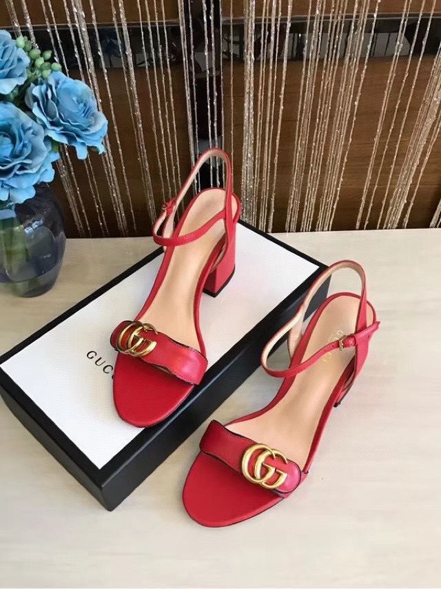 Gucci Sandals Shoes 1CM 7CM 10CM Heels GG6326 Red