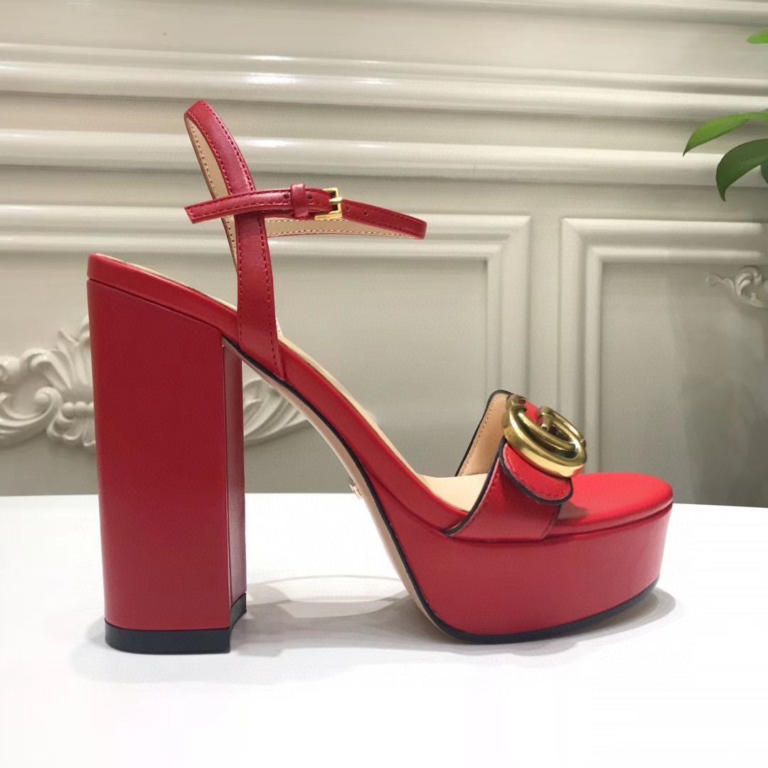 Gucci Sandals Shoes 1CM 7CM 10CM Heels GG6326 Red