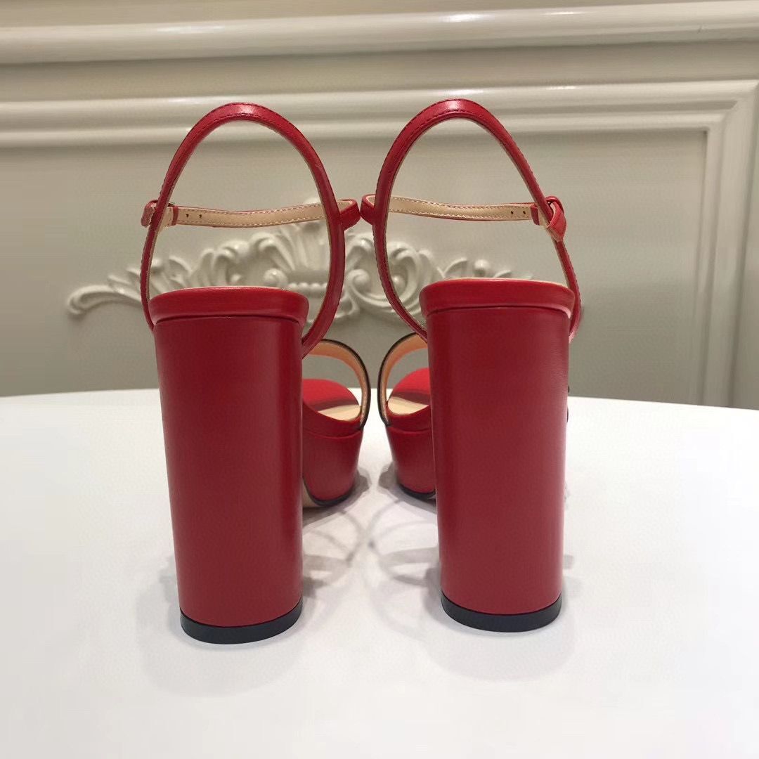 Gucci Sandals Shoes 1CM 7CM 10CM Heels GG6326 Red