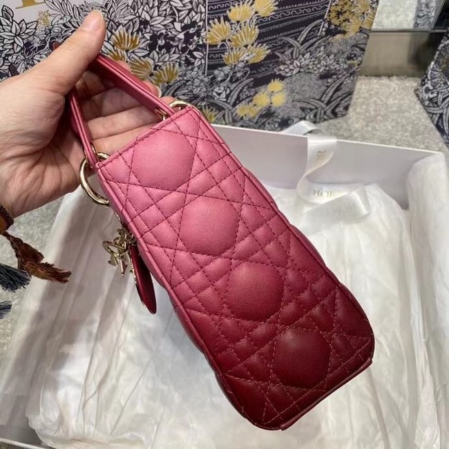 LADY DIOR MY ABCDIOR BAG Strawberry Pink Gradient Cannage Lambskin M0538OS