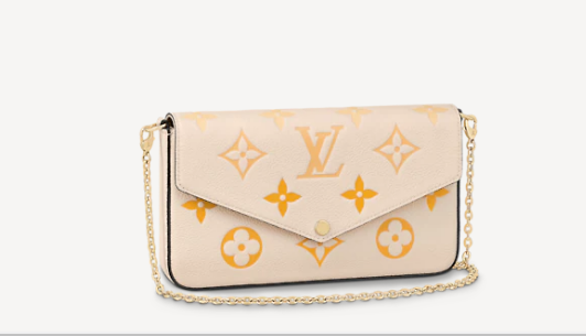 Louis Vuitton FELICIE POCHETTE M80498 Cream & Saffron