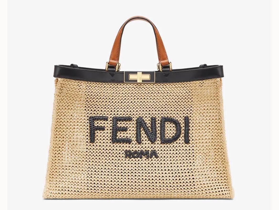 FENDI PEEKABOO ICONIC leather bag 8BN245 Beige