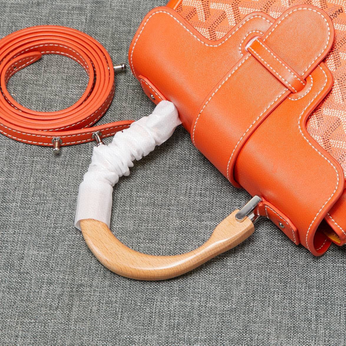 Goyard Y Doodling Calfskin Leather Tote Bag 99588 Orange