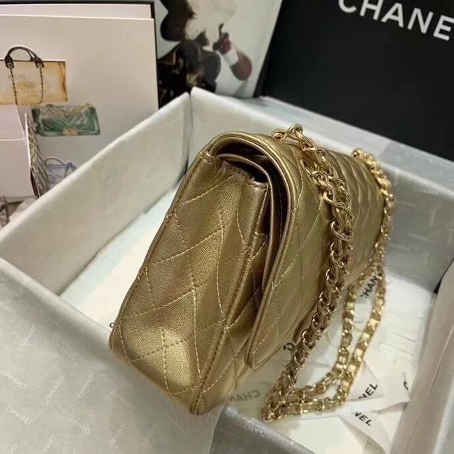 chanel classic handbag Lambskin & gold Metal A01112 gold