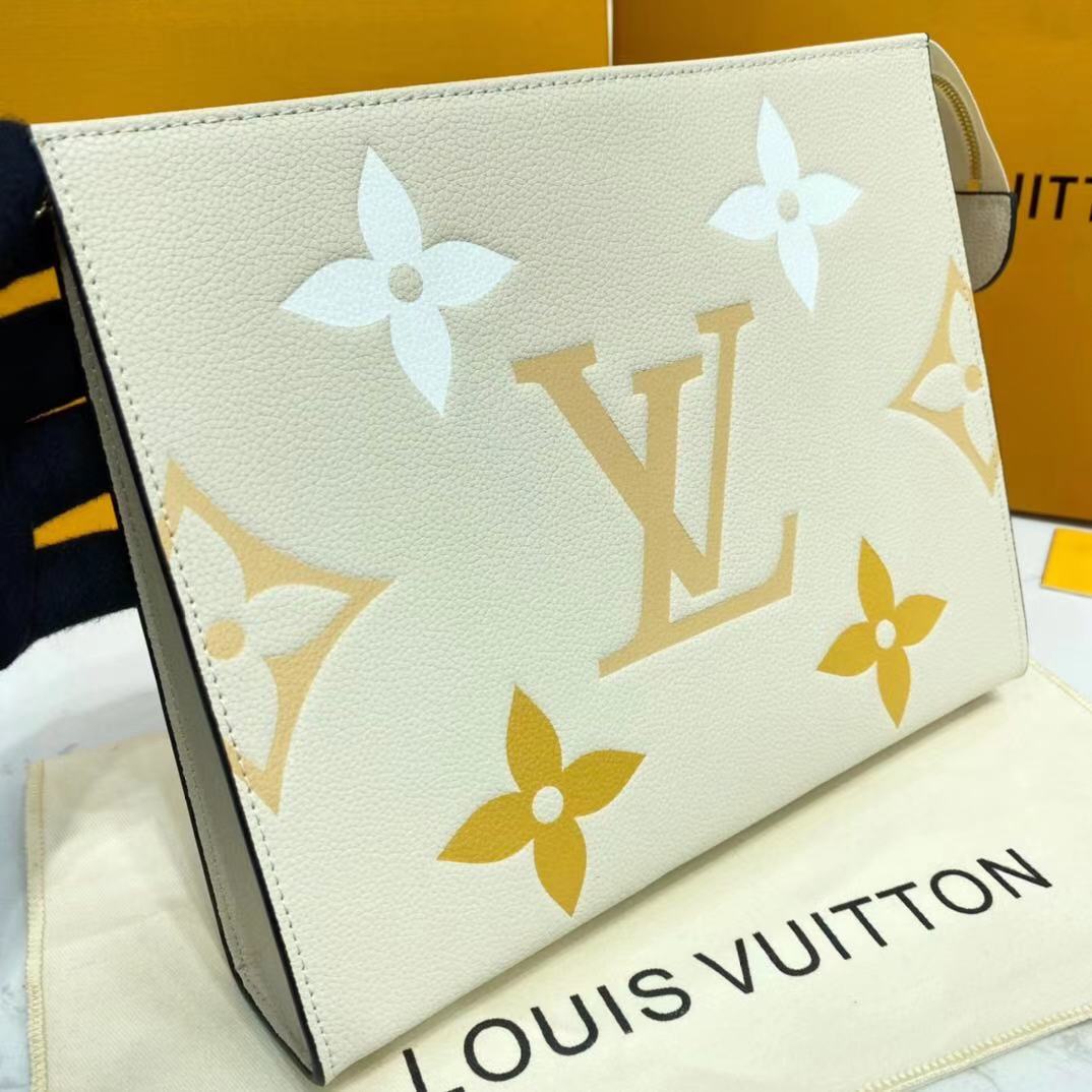 Louis Vuitton POCHETTE VOYAGE MM M80504 Cream & Saffron