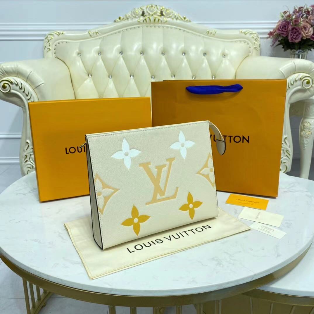 Louis Vuitton POCHETTE VOYAGE MM M80504 Cream & Saffron