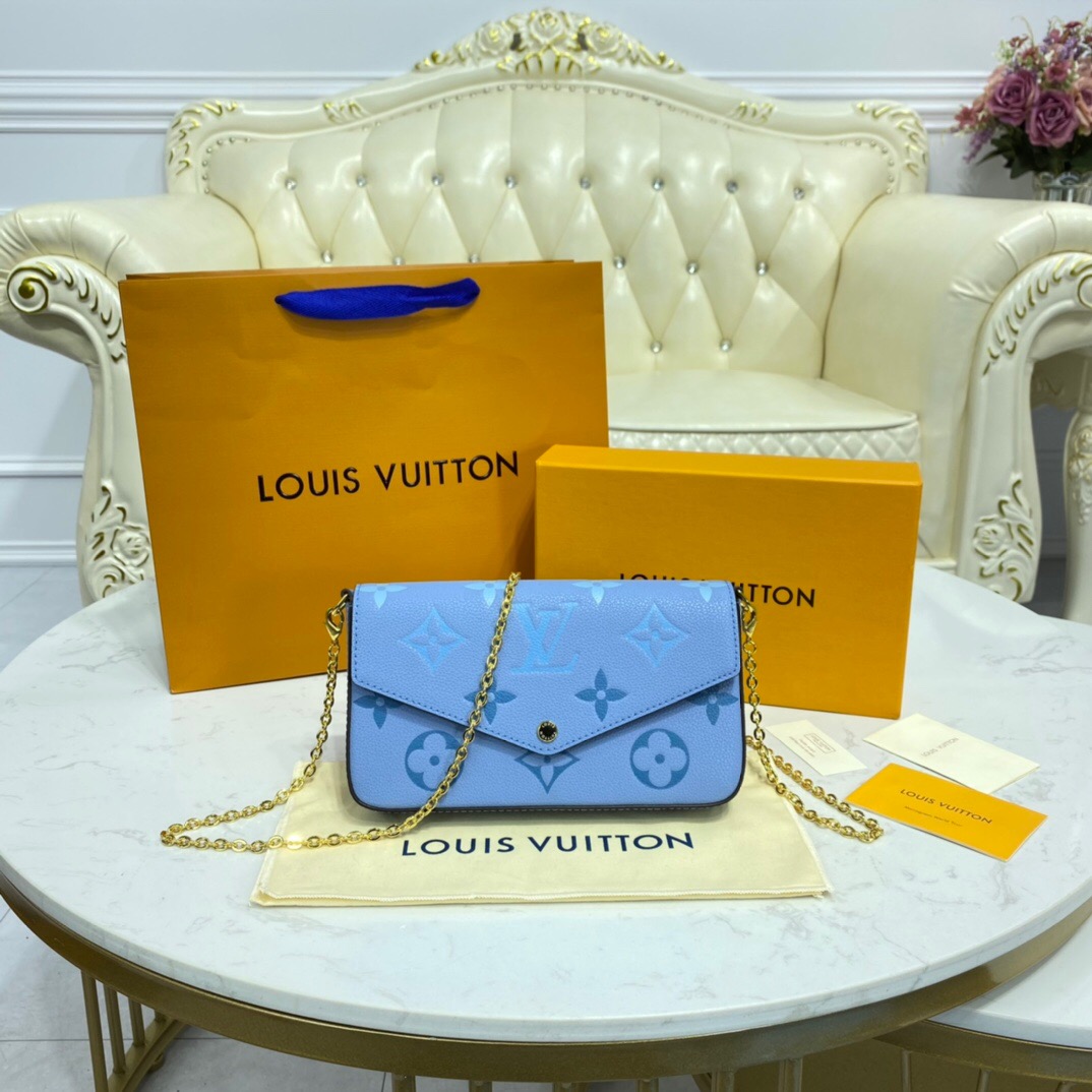 Louis Vuitton FELICIE POCHETTE M80498 Summer Blue