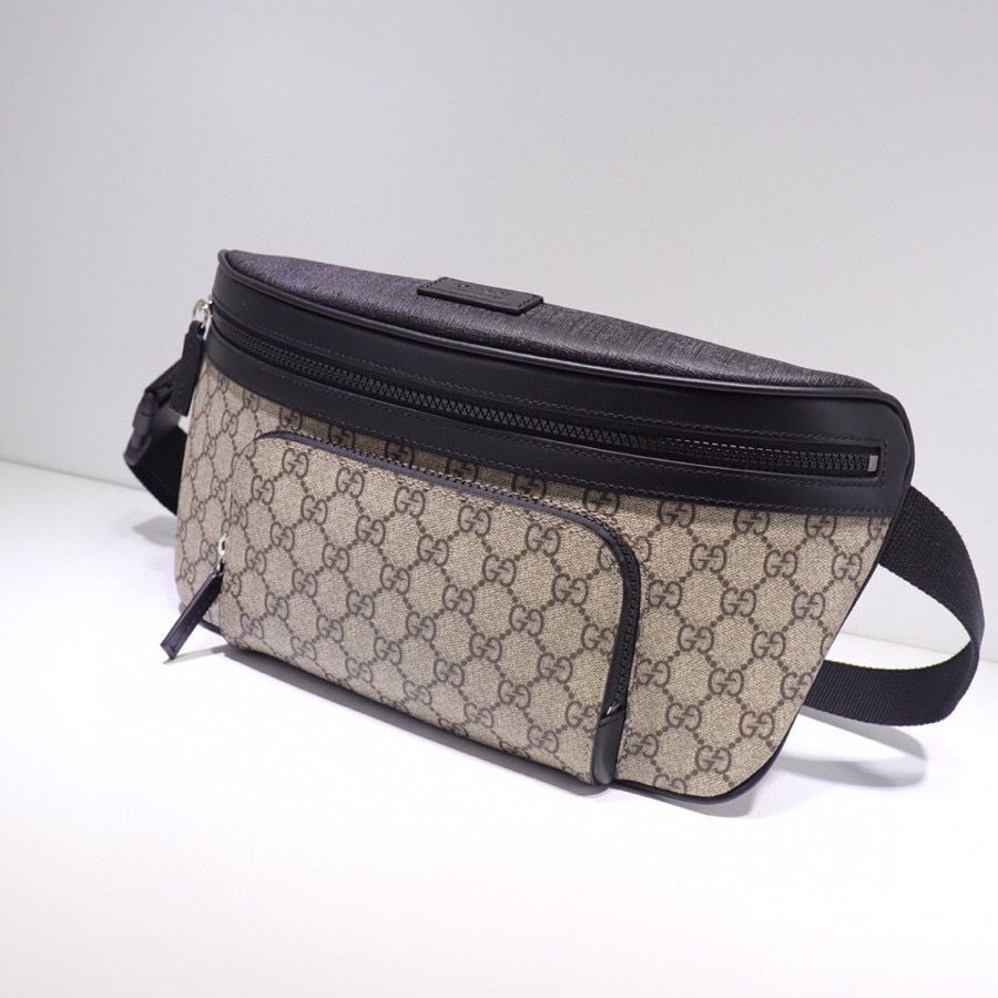 GUCCI GG Supreme Belt Bag 406372 Brown