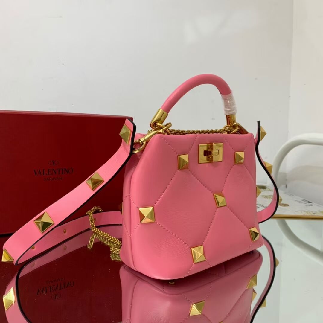 Valentino medium Garavani Roman Stud V1198 rose