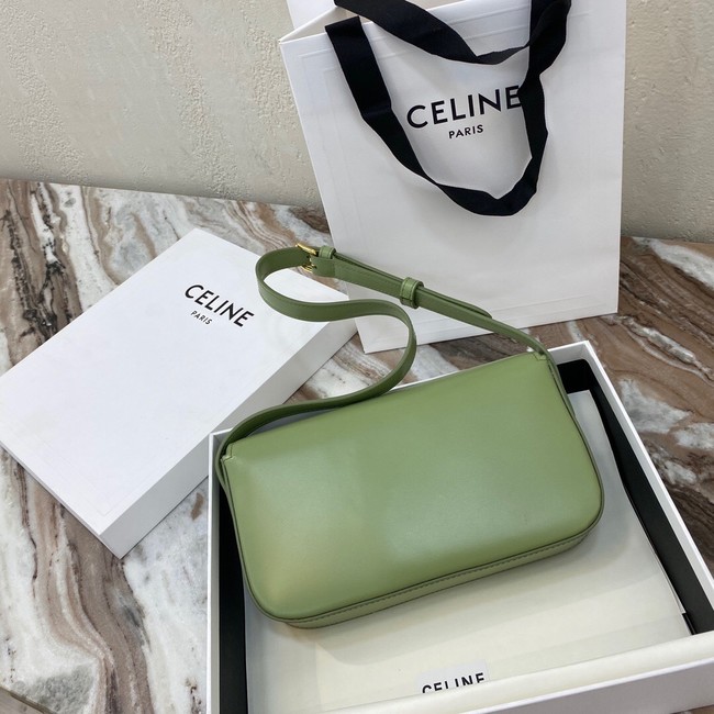 Celine TRIOMPHE SHOULDER BAG IN NATURAL CALFSKIN 194143 green