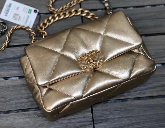 Chanel 19 flap bag AS1160 gold
