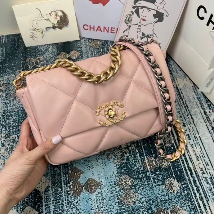 Chanel 19 flap bag AS1160 AS1161 AS1162 pink