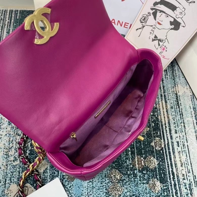 Chanel 19 flap bag AS1160 AS1161 AS1162 purple