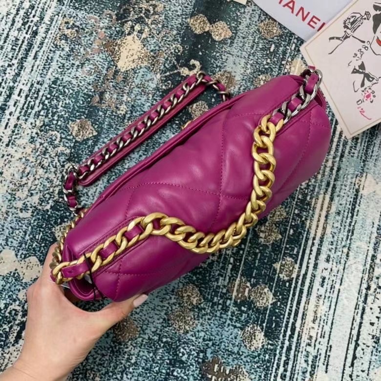 Chanel 19 flap bag AS1160 AS1161 AS1162 purple