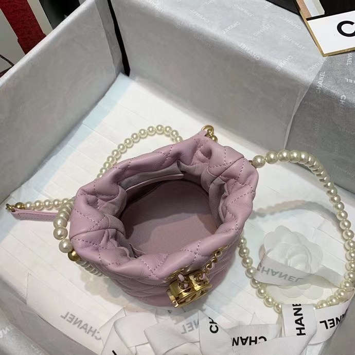 Chanel mini drawstring bag AS2529 Light Pink