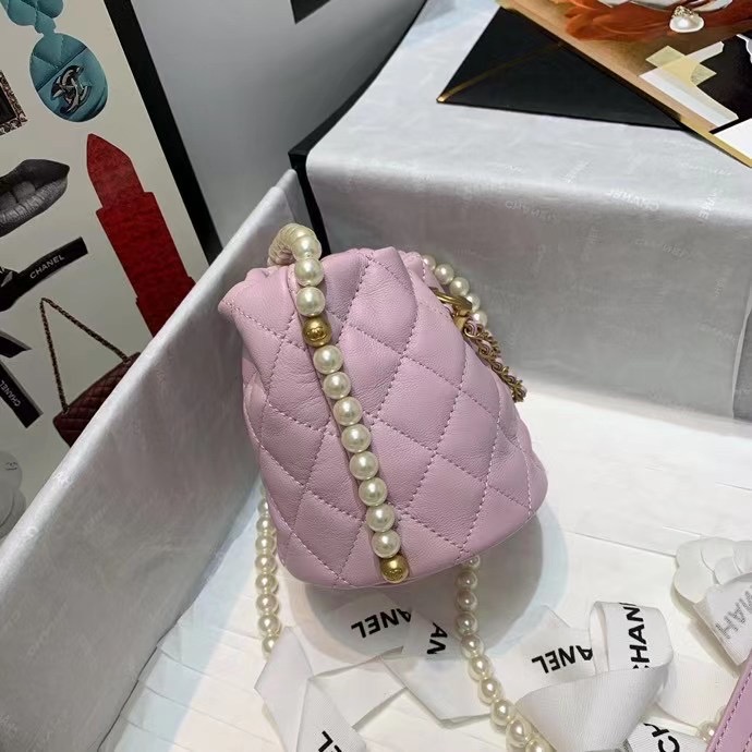 Chanel mini drawstring bag AS2529 Light Pink