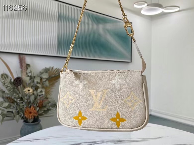 Louis Vuitton MINI POCHETTE ACCESSOIRES M80501 Cream & Saffron