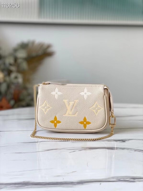 Louis Vuitton MINI POCHETTE ACCESSOIRES M80501 Cream & Saffron