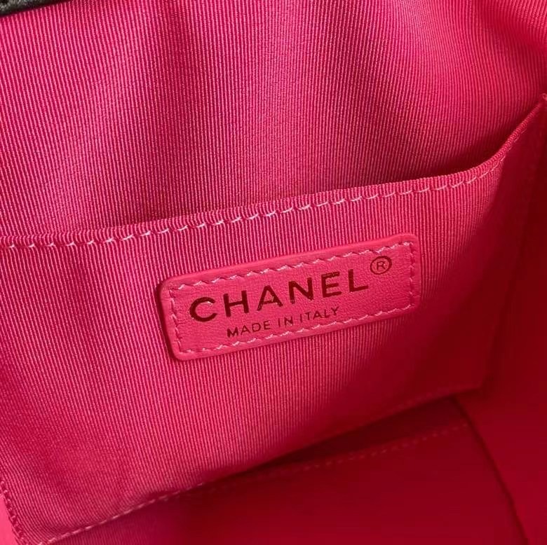 Chanel Lambskin bucket bag AS2381 black