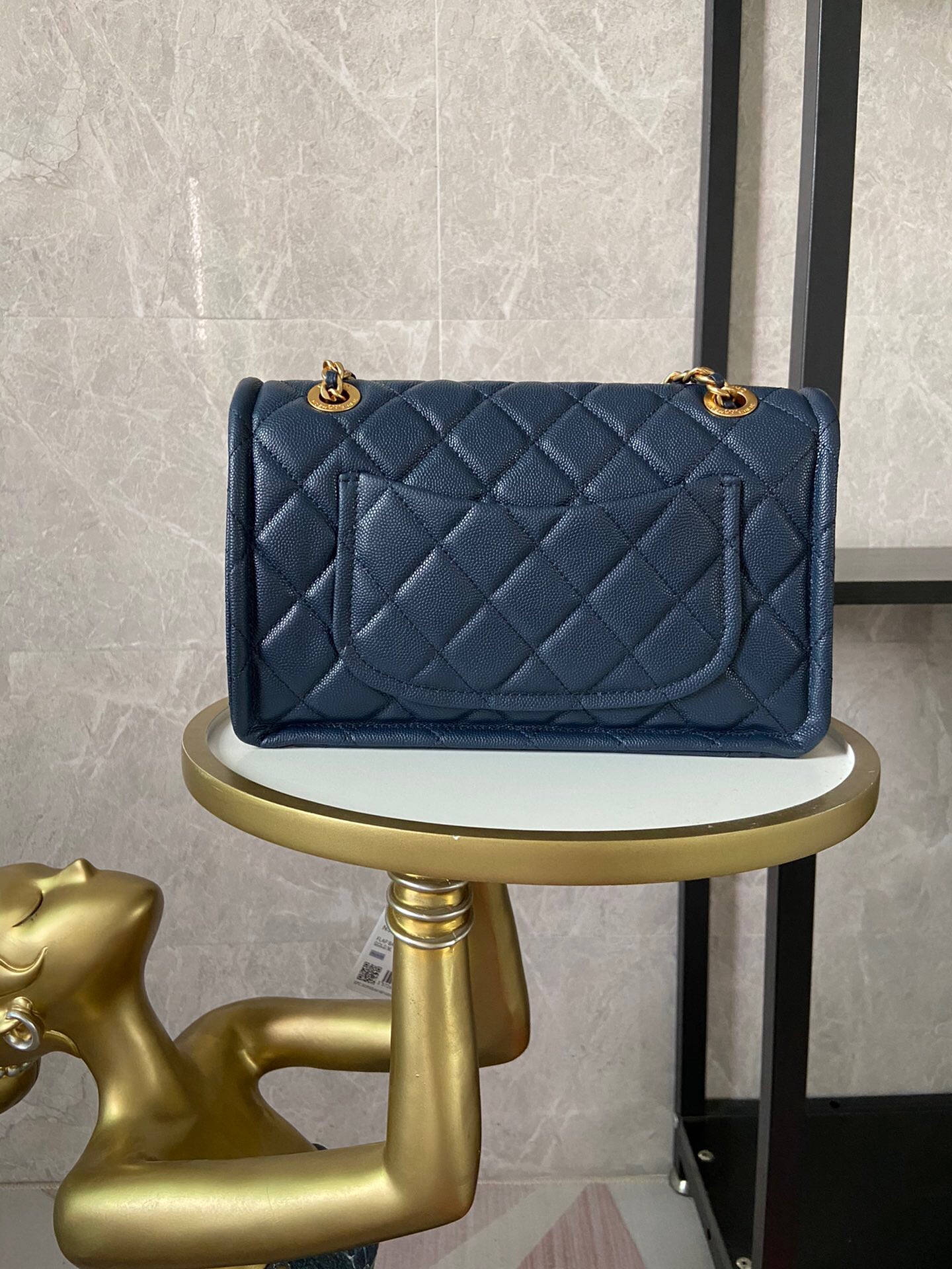 Chanel flap bag Grained Calfskin AS2357 Royal Blue