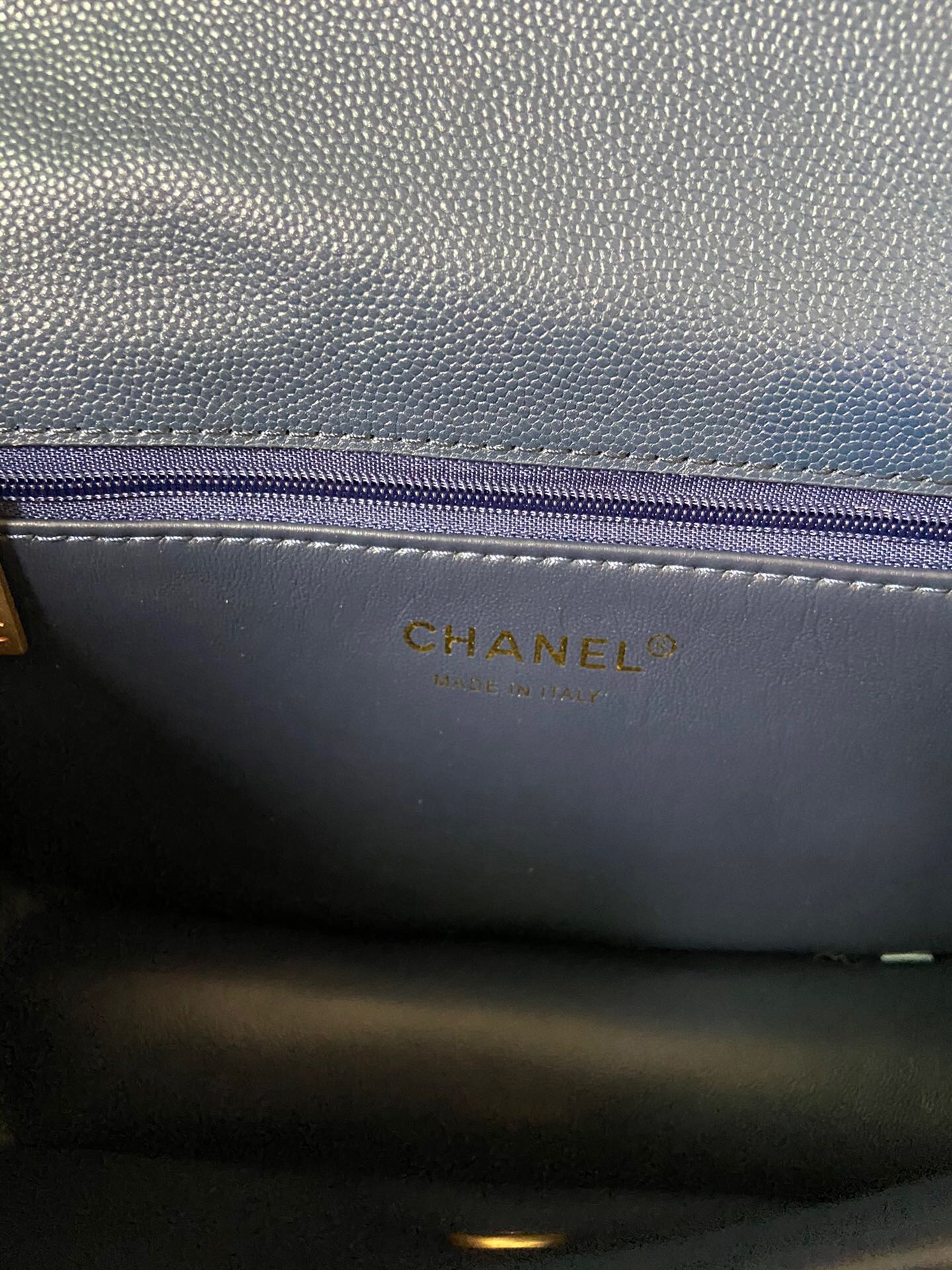 Chanel flap bag Grained Calfskin AS2357 Royal Blue
